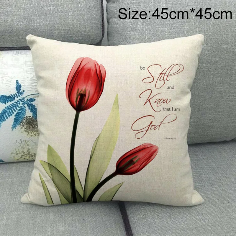 45 см * цветы тюльпана наволочка Супермягкие модные полиэстер наволочки для