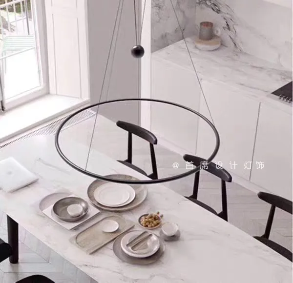 구매 다이닝 룸 샹들리에 스트레이트 Led 스트립 스터디 룸 리셉션 프론트 워터 바 현대 미니멀리스트 북유럽 스튜디오 나무 램프