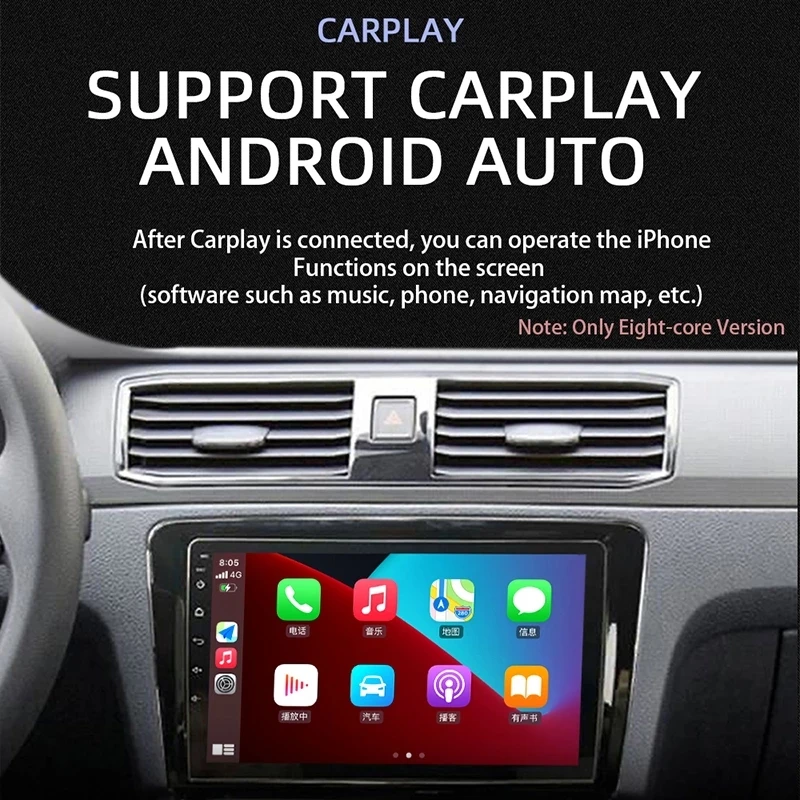 $94.00 9 Inch 2 Din Car Stereo Radio Multimedia Video Player For Toyota Vios Yaris 2007 2008-2012 Android Auto Carplay GPS Navigation