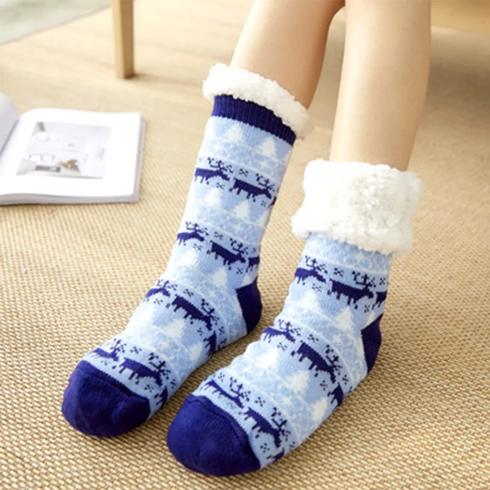 1 пара осенне зимних женских тапочек домашние носки рождественские тапочки с