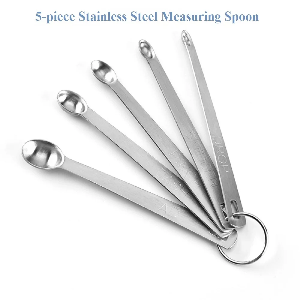 

Measuring Spoons Cups Jug Teaspoons Food-grade Stainless Spoon Scale HandleÂ Kitchen Gadgets and Accessories Baking Cooking Tool