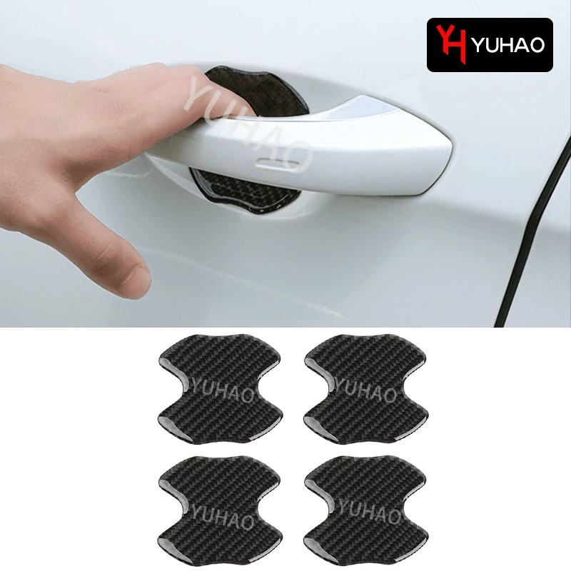 

Car Door Handle Wrist Carbon Fiber Decorative Stickers For Porsche Macan Cayenne Panamera 718 911 Automotive Exterior Supplies