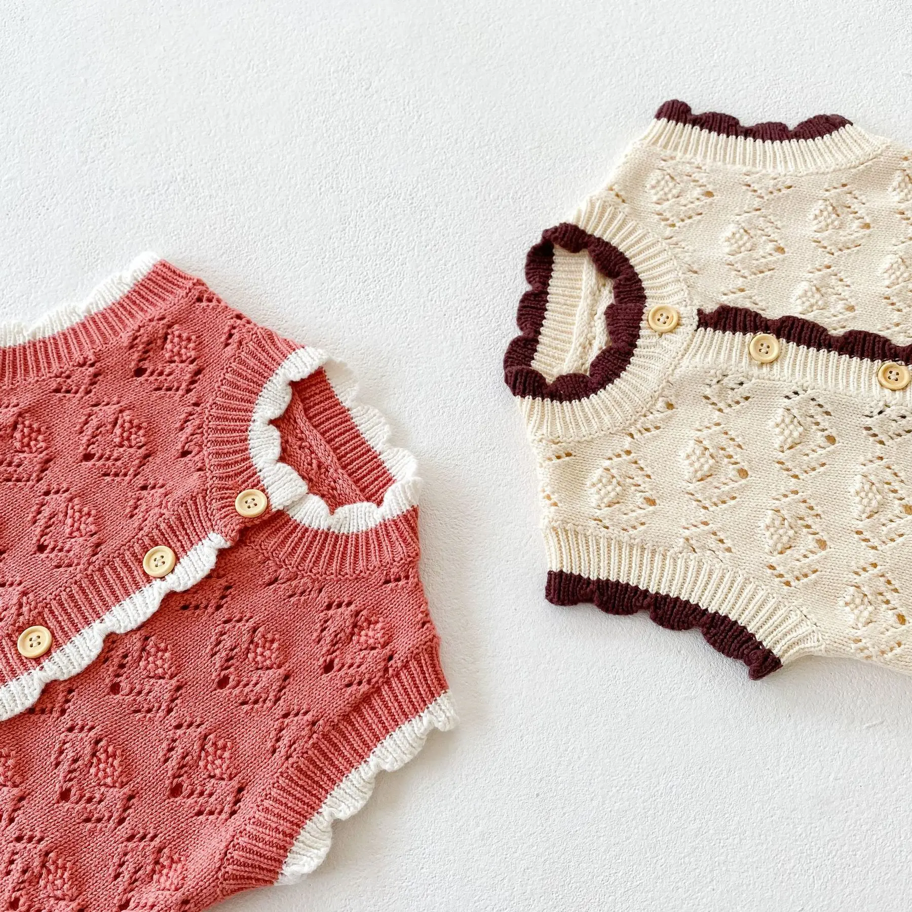 

Koodykids 2021 Baby Girl Spring Knitted Sweater Floral Vest Knitting Quality Clothes Toddler Girls Clothes Outfit Autumn Vintage