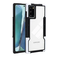 shockproof armor case for samsung galaxy note 20 ultra soft tpu bumper transparent acrylic hard pc protective back cover fundas