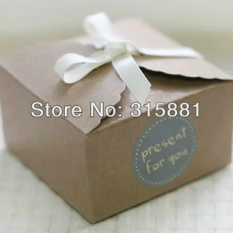 Крафт-бумажная коробка для тортов макарон подарочная упаковка печенья кексов