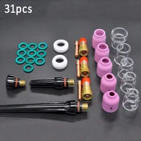 31pcsset tig torch accessories welding soldering short tube air for wp 171826