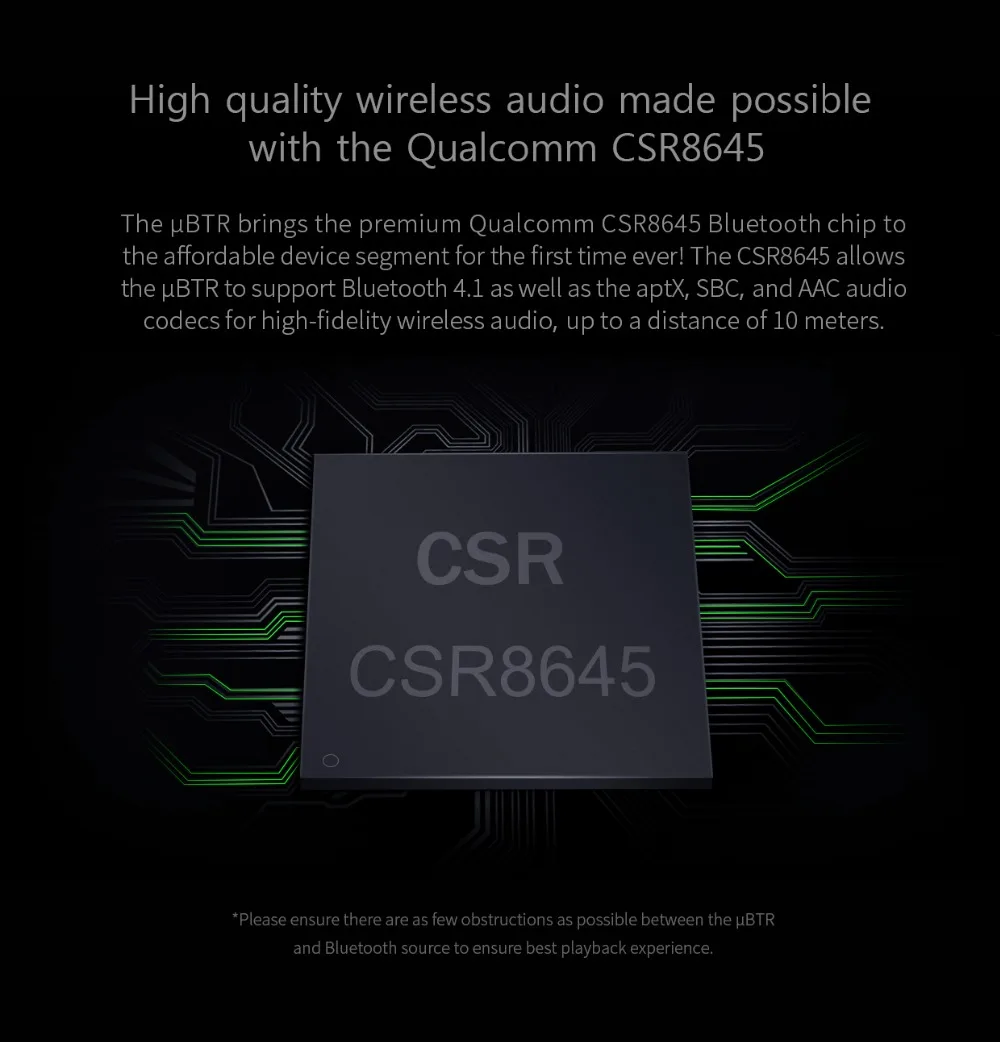 FIIO uBTR CSR8645 Bluertooth приемник усилитель для наушников с самостоятельным локальным регулятором громкости Встроенный микрофон aptX NFC
