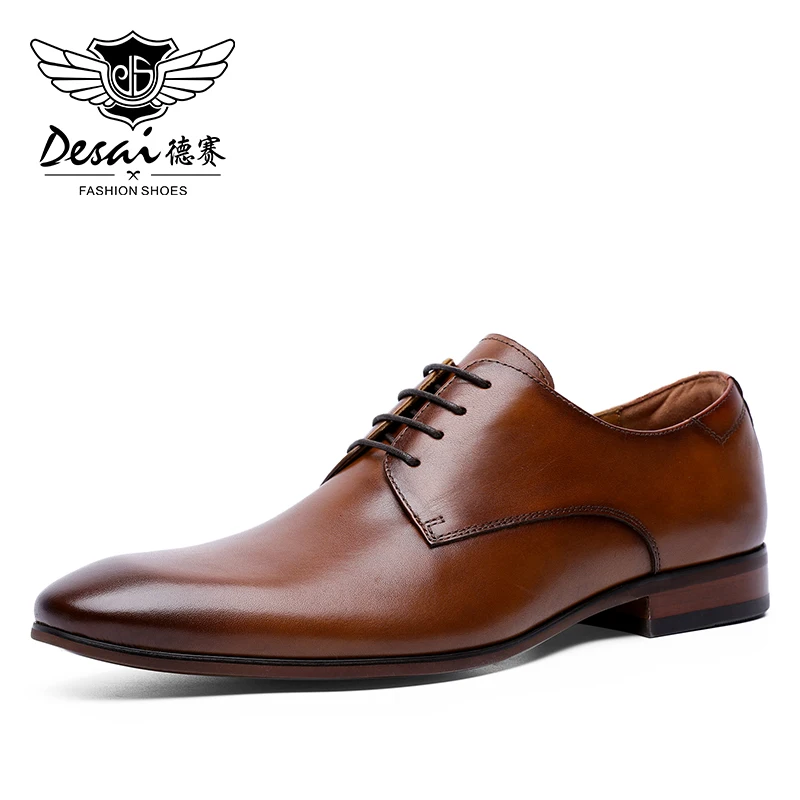 Мужские классические кожаные туфли на шнуровке Классические Современные