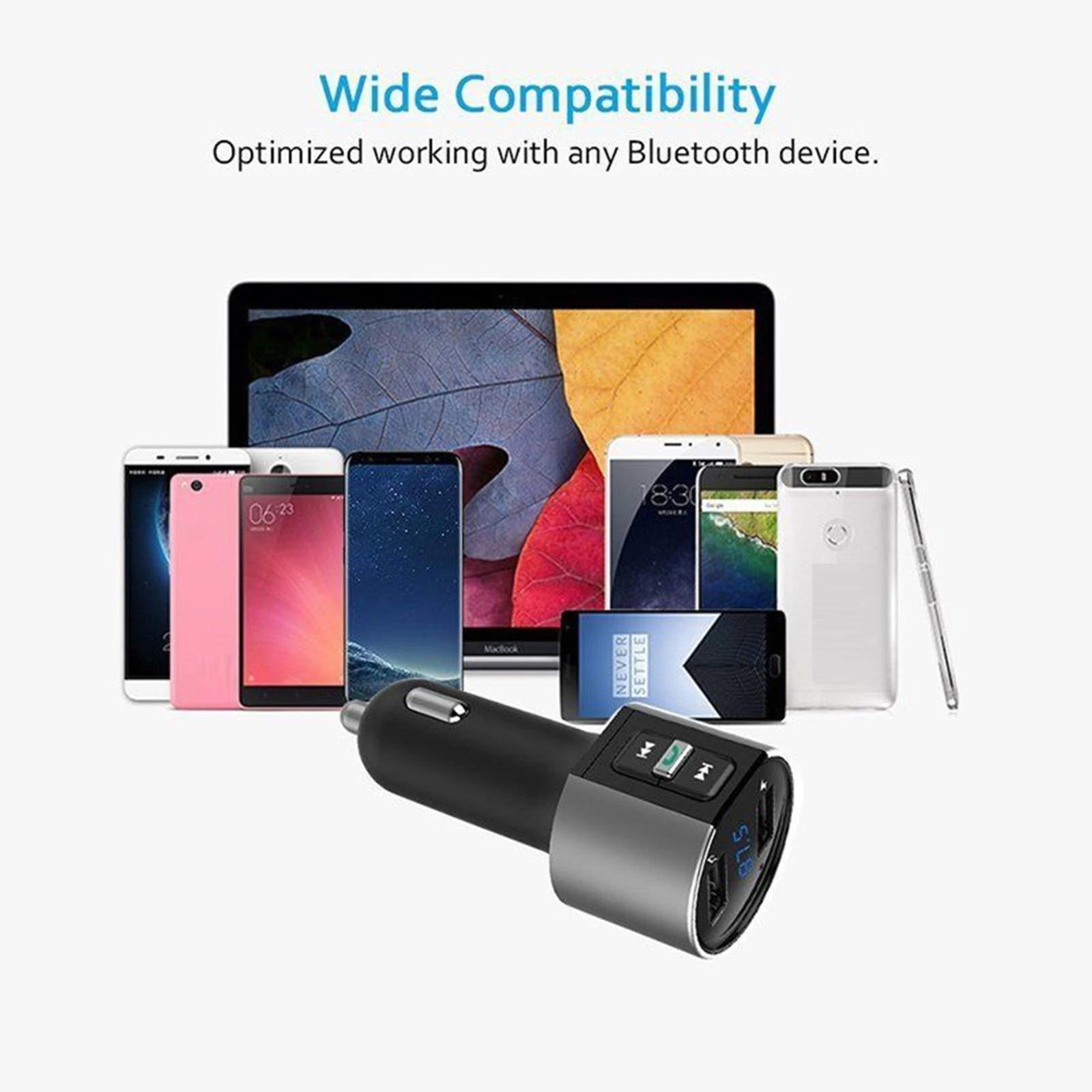 Автомобильное зарядное устройство с двумя USB, Bluetooth, fm-передатчик, mp3-плеер, радио, адаптер, комплект, Bluetooth, автомобильный fm-передатчик, аксессуары