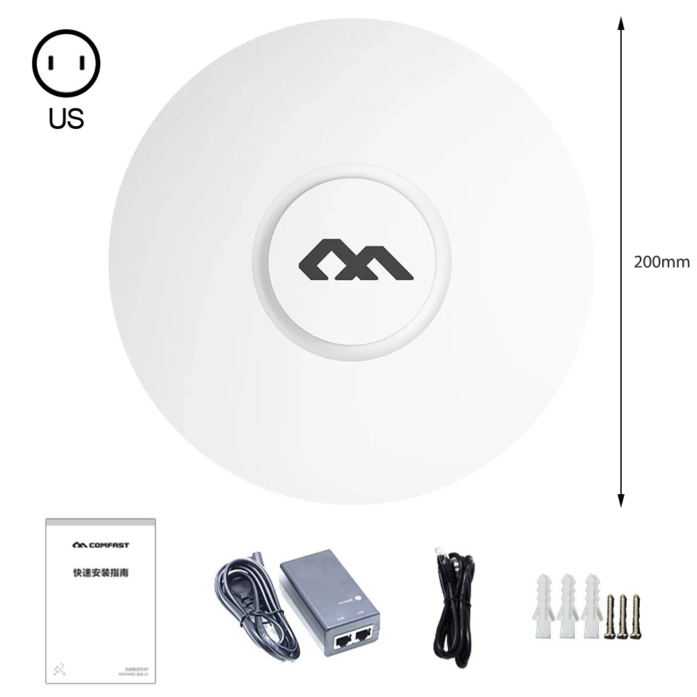 

COMFAST CF-E320N Router Professional Business Wireless Celling Access Point 300Mbps High Speed WiFi Router Home Office