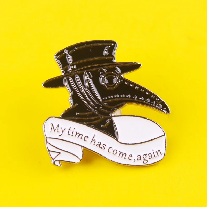 Punk Animal Brooch Plague Doctor's Enamel Brooches Bird-like Beak Mask Pin clothes Badge Snake Jewelry Gift for Friends | Дом и сад