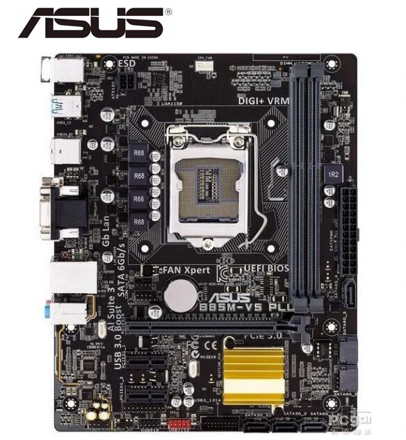 Оригинальная материнская плата для ASUS B85M V PLUS LGA 1150 DDR3 16G USB2.0 USB3.0 I3 I5 I7 CPU B85 б/у