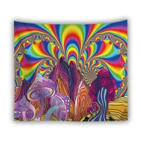 colorful witchcraft tapestry wall hanging room decor jellyfish mushroom psychedelic carpet hippie wall tapestry abstract pattern