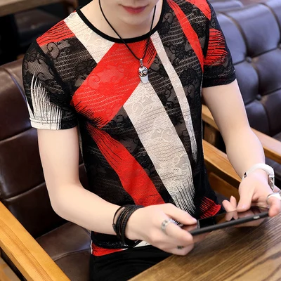 

New summer short-sleeved t-shirt men's trendy men's clothing on the wild 9828
