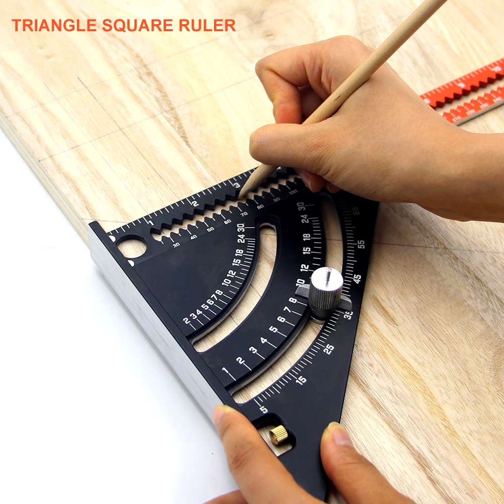 

Carpenter Tool Multi-angle Portable Measurement With Base Goniometer Woodworking Triangle Square Ruler Extendable Folding 6 Inch
