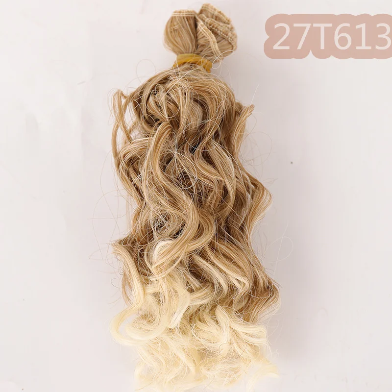 Bybrana 15 см 25 * 100 кудрявые волосы высокотемпературное волокно BJD SD сделай сам парики