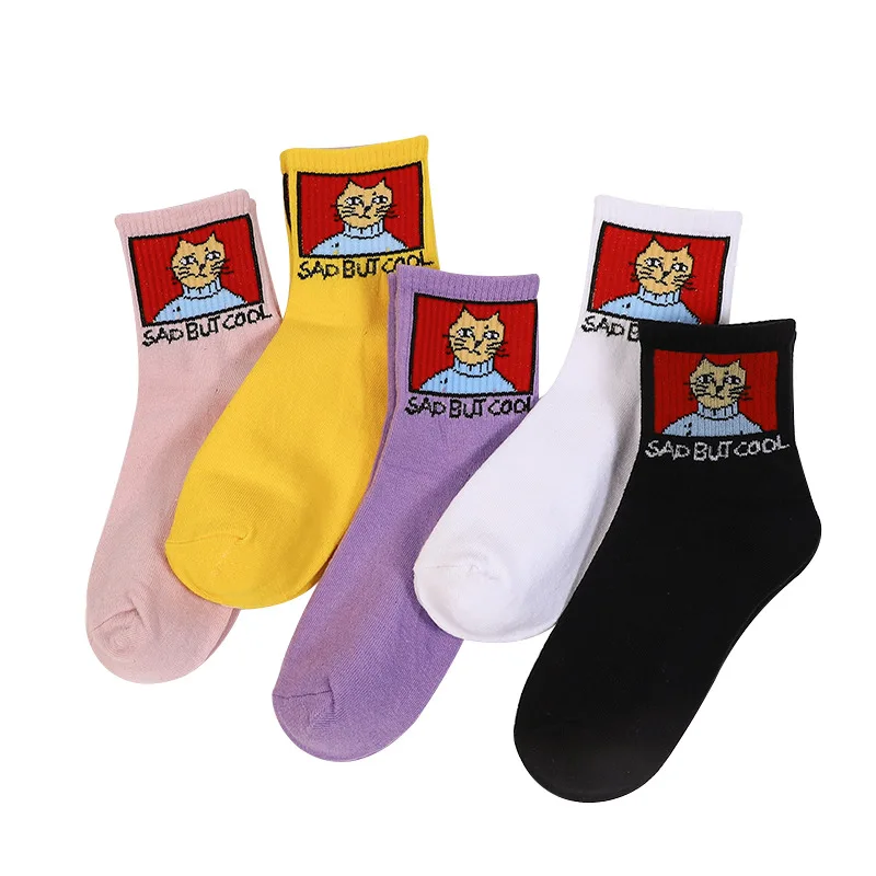 Для женщин Ins Мультфильм рисунком короткие смешные носки с милыми животными