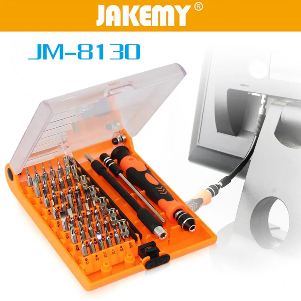 Jakemy JM 8130 сменный Магнитный прецизионный 45в1 отвертка набор ремонтных