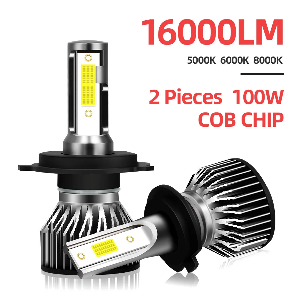 

roadsun Автомобильные фары H4 LED H7 H8 H11 Светодиодная лампа для автомобильных фар H1 H3 H13 9004 9007 9005 HB3 9006 HB4 Лампы 12 В 24 В 6000 К 8000 К