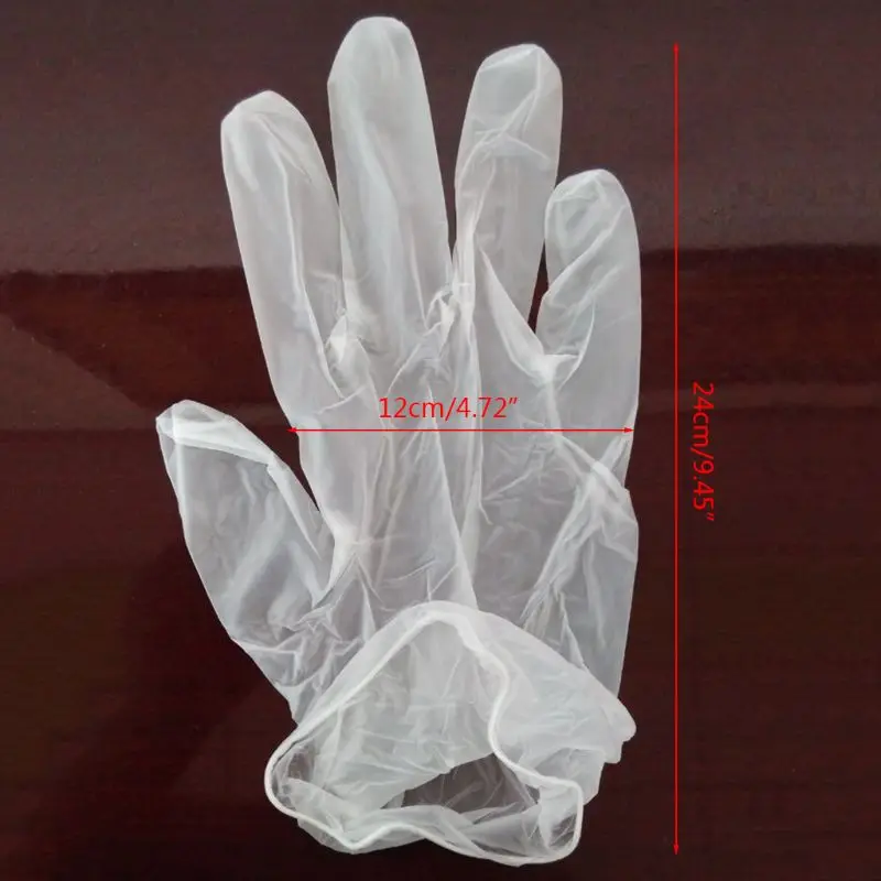 

100 PCS Transparent Disposable PVC Gloves DIY Jewelry Making Tools