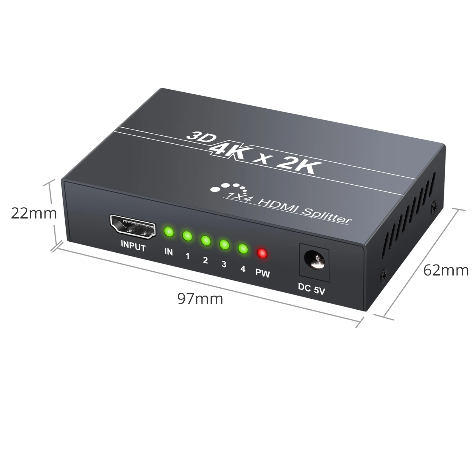 Разделитель HDMI LiNKFOR 1x4 разветвитель 1 в 4 выхода поддерживает разрешение HDCP Bypass Full