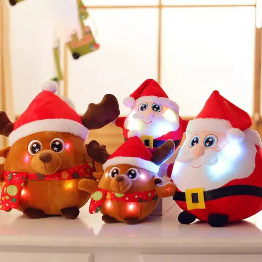 Новый 25 см светящийся светодиодный поют рождественскую песенку красочный яркий