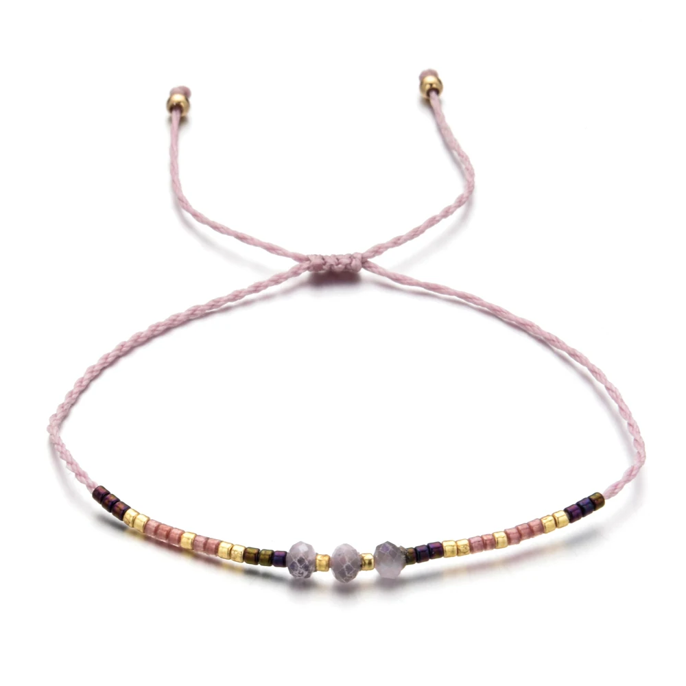 Плетеный Браслет-цепочка ручной работы в богемном стиле регулируемые браслеты с