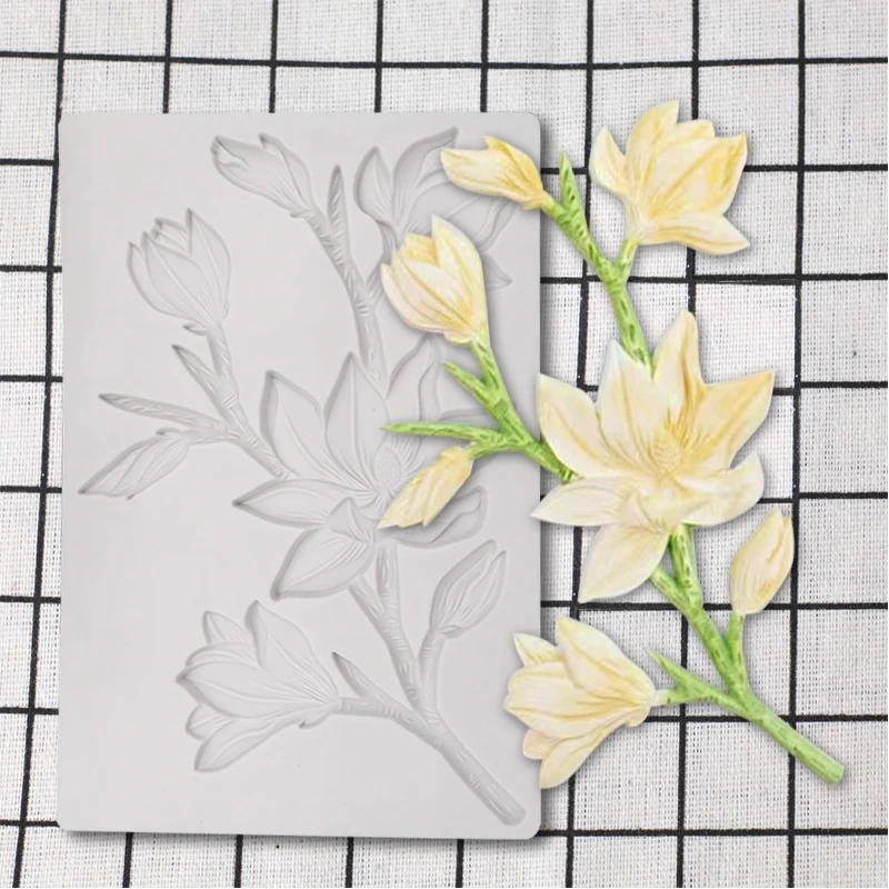 Цветок магнолии сделай сам украшение для торта искусственный шоколад инструмент