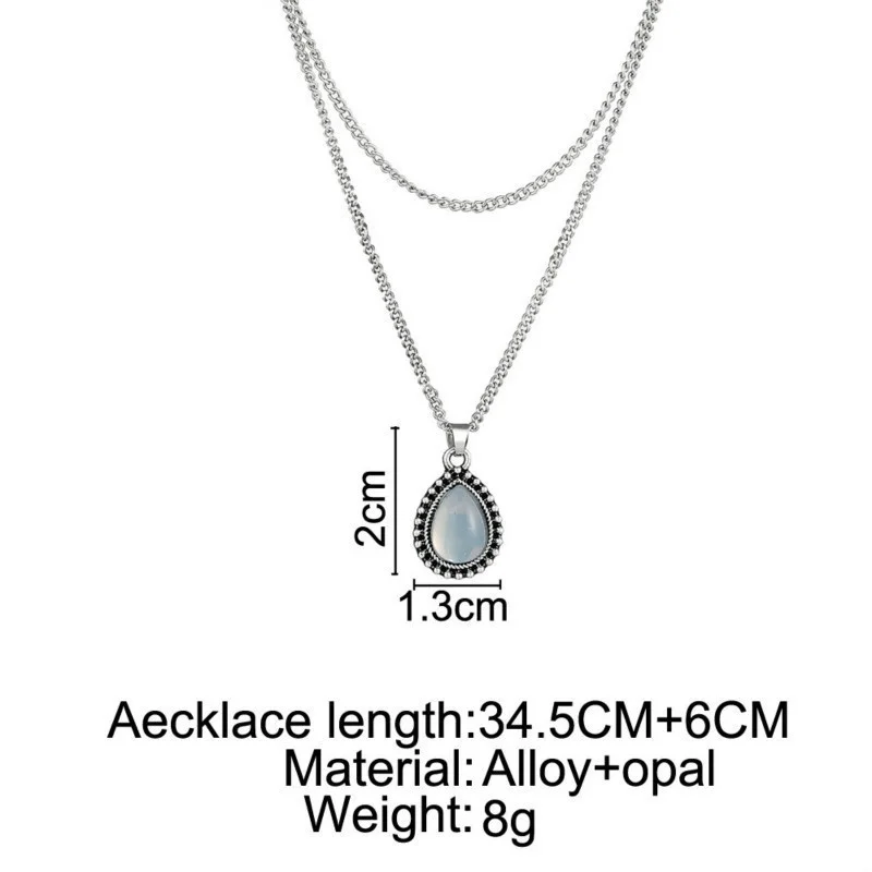 Hot Newest Women's Necklace Retro Dripping Crystal Pendants Multi-layer Set Multi-layered Jewelry | Украшения и аксессуары