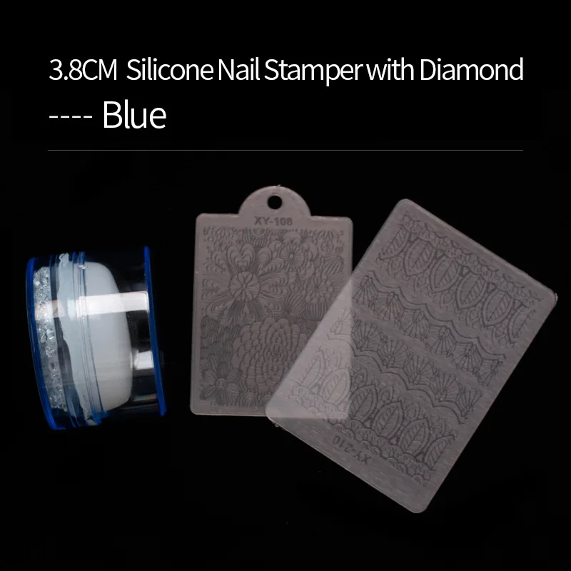 Stamp For French Nails Soft Silicone Nail With Cap Clear Molds Tips Stencils Plates Painting Manicure Tools | Красота и здоровье