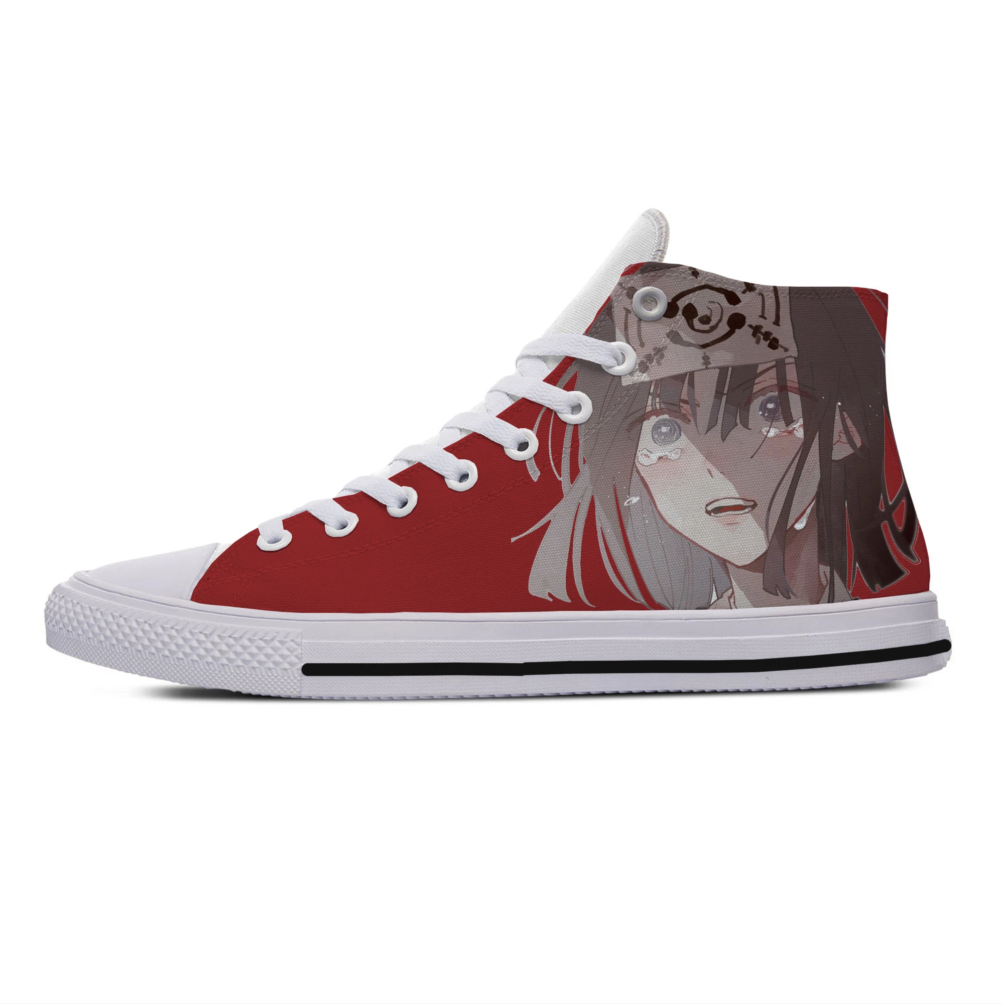 

Anime Shoes Sneakers For men Women 2021 Cartoon Print Shoes boys Girls Canvas Sneakers Designer High Top Flat shoes Kiriya
