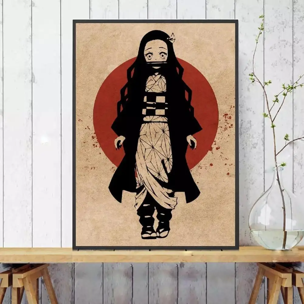 

Anime Wall Art Nezuko Demon Slayer Posters and Prints Japanese Animation Canvas Painting for Home Room Decor Frameless Picture