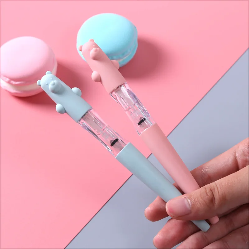 Ручка перьевая чернильная с наконечником EF/F милый маленький медведь черный