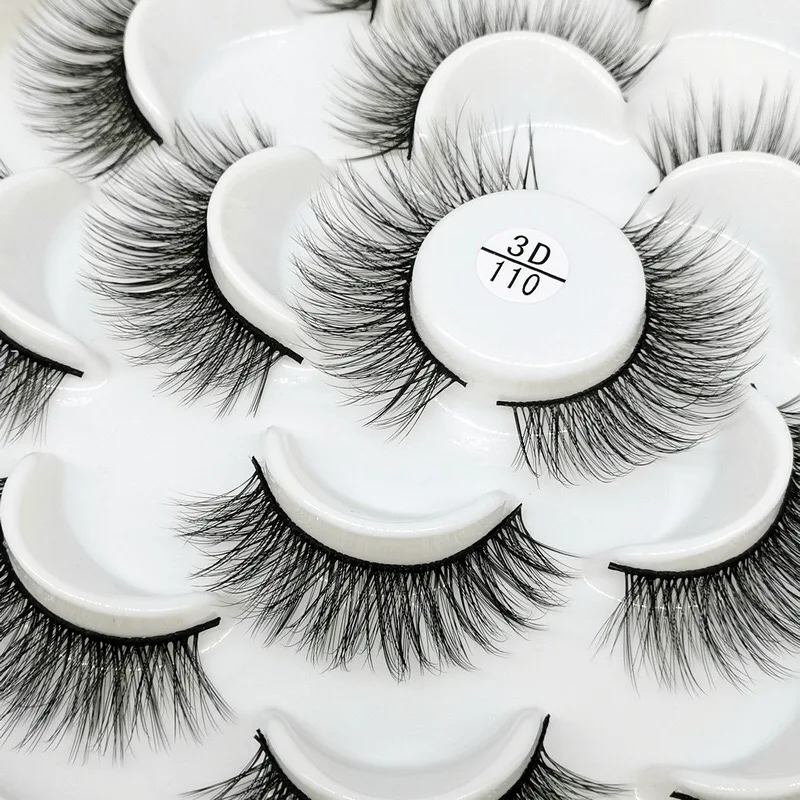 Mink eyelashes 3d mink hair eyelashes10 pairs long makeup 3d faux nature fake lashes extension false eyelashes Wholesale(10P