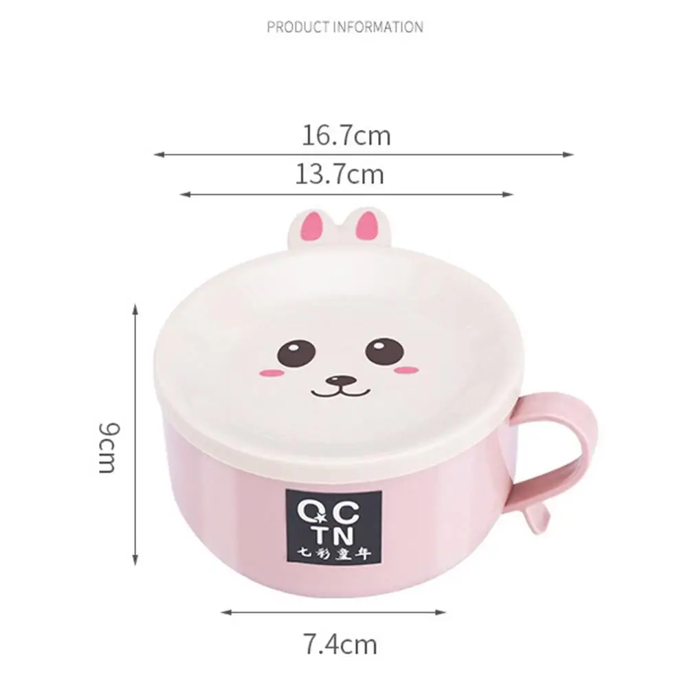 Мультяшный кролик из нержавеющей стали с одной ручкой супница ложка крышка набор