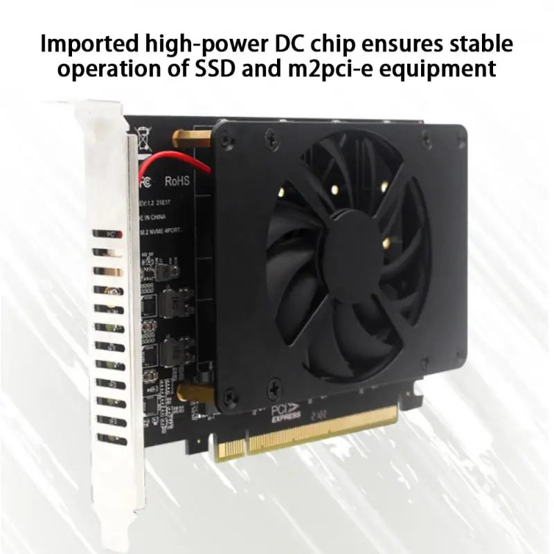 Плата расширения SSD RAID Array адаптер для материнской платы PCI-E Split Card PCI-EX16 NVME M.2 MKEY
