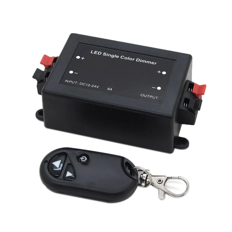 12V 24V 8A Switch Smart DIY For LED Strip RF Panel 3 Keys Home Lighting Easy Install Wireless Single Color Dimmer Controller |
