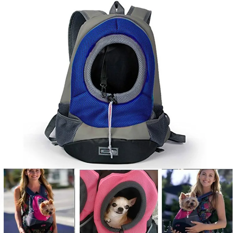 

Pet Dog Carrier Pet Backpack Bag Portable Travel Bag Pet Dog Front Bag Mesh Outdoor Out Hiking Sports NEW Head Shoulder Double