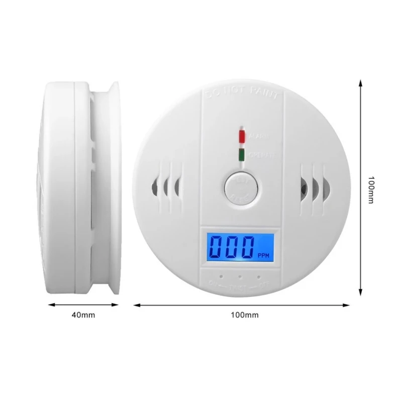 Carbon Monoxide Detector CO Sensor High Sensitive LCD Screen 85db Warning Alarm Upgrade 7 Yeas Lifetime Guarantee | Безопасность и
