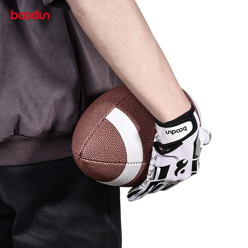 BOODUN Men Women Rugby Gloves Full Finger Breathable Anti-slip Silicone Baseball American Football Gloves Outdoor Hiking Gloves