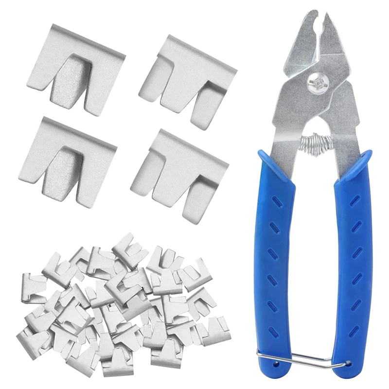 

1 Pcs Rabbit Cage Repair Plier And 300 Pieces Wire Cage Clips For Quail Cage, Fasten Cage Building Clips With Wire Cage