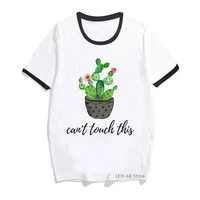 funny cute cactus graphic women tshirts cant touch this letter print female t shirt harajuku kawaii clothes tumblr tops tee