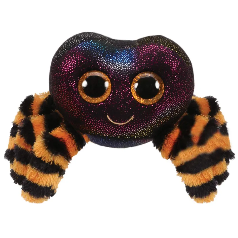 

15cm Ty Beanie Big Eye Plush Toys Cobb the Halloween Spider Soft Stuffed Animal Orange spider Doll Toy Children Birthday Gift