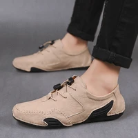 handmade mens casual shoes men leather loafers flat handmade breathable fashion mens sneakers slip on moccasin designer style