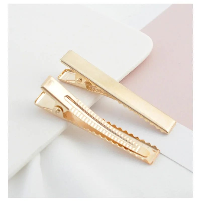1 шт. золотой металлической Аллигатор Заколки для волос заколки DIY заколка 4 5 см/6