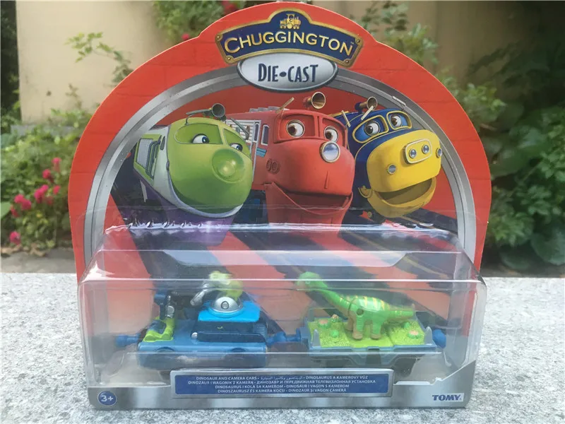 

Takara Tomy Chuggington поезда, металлический Литая Игрушечная машина, динозавр и камера, новые автомобили