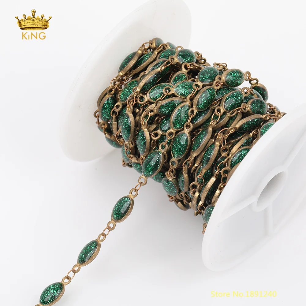 5 метров овальные пластиковые бусины четки цепи фурнитура латунная медная