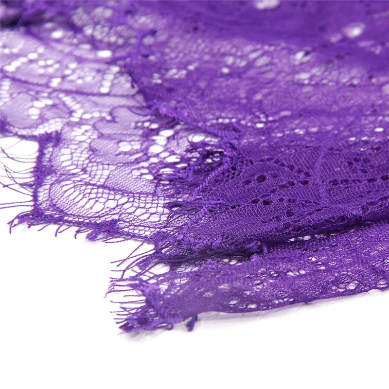

Plus Size Women Embroidery Black Purple Patchwork Erotic Underwear Hot Sexy Lingerie Babydolls Transparent Dress