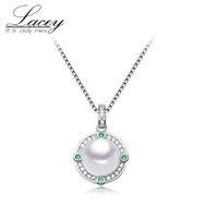 real freshwater pearl pendant chain necklace for women925 sterling silver pearl pendant necklace bride gift