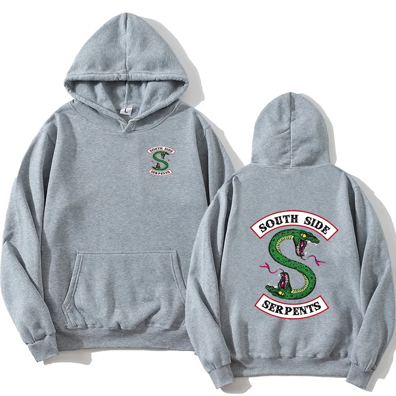 

2020South Side Serpents Hoodie Sweatshirts Fashion Snake Print Riverdale Hoodies Men Women Streetwear Oversize Pullover Sweatshi